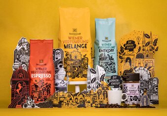 In the photo you can see the different coffees of the Wiener Verführung of Sonnentor. | © SONNENTOR