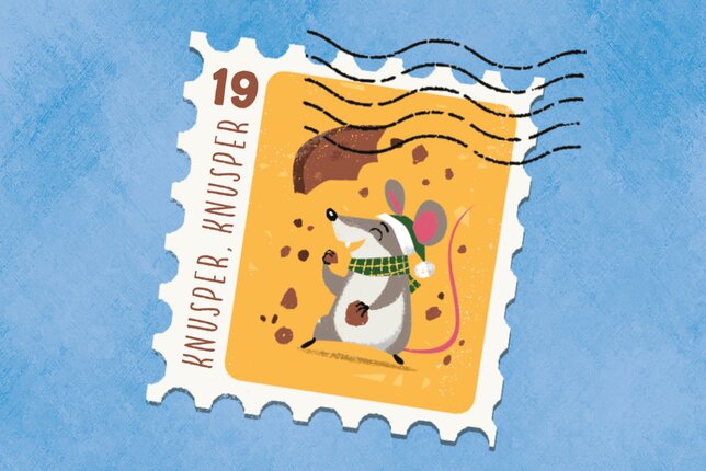 SONNENTOR Gewürzadventkalender - Türchen 19: Eine Illustration einer Maus mit Keksen! | © SONNENTOR