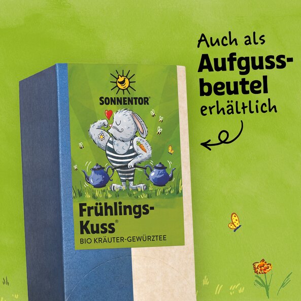 Frühlingskuss organic herbal tea by SONNENTOR, loose, also available as tea bags